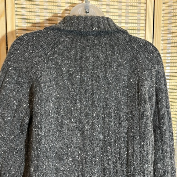 J. Crew Long Gray Cardigan Wool Knit Sweater Medium - Picture 13 of 16